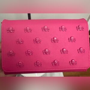 Betsey Johnson Pink Skull Crossbody NWOT